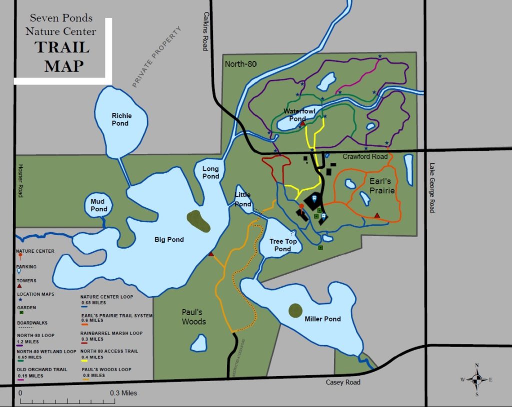 Seven Ponds Trail Map Seven Ponds Nature Center