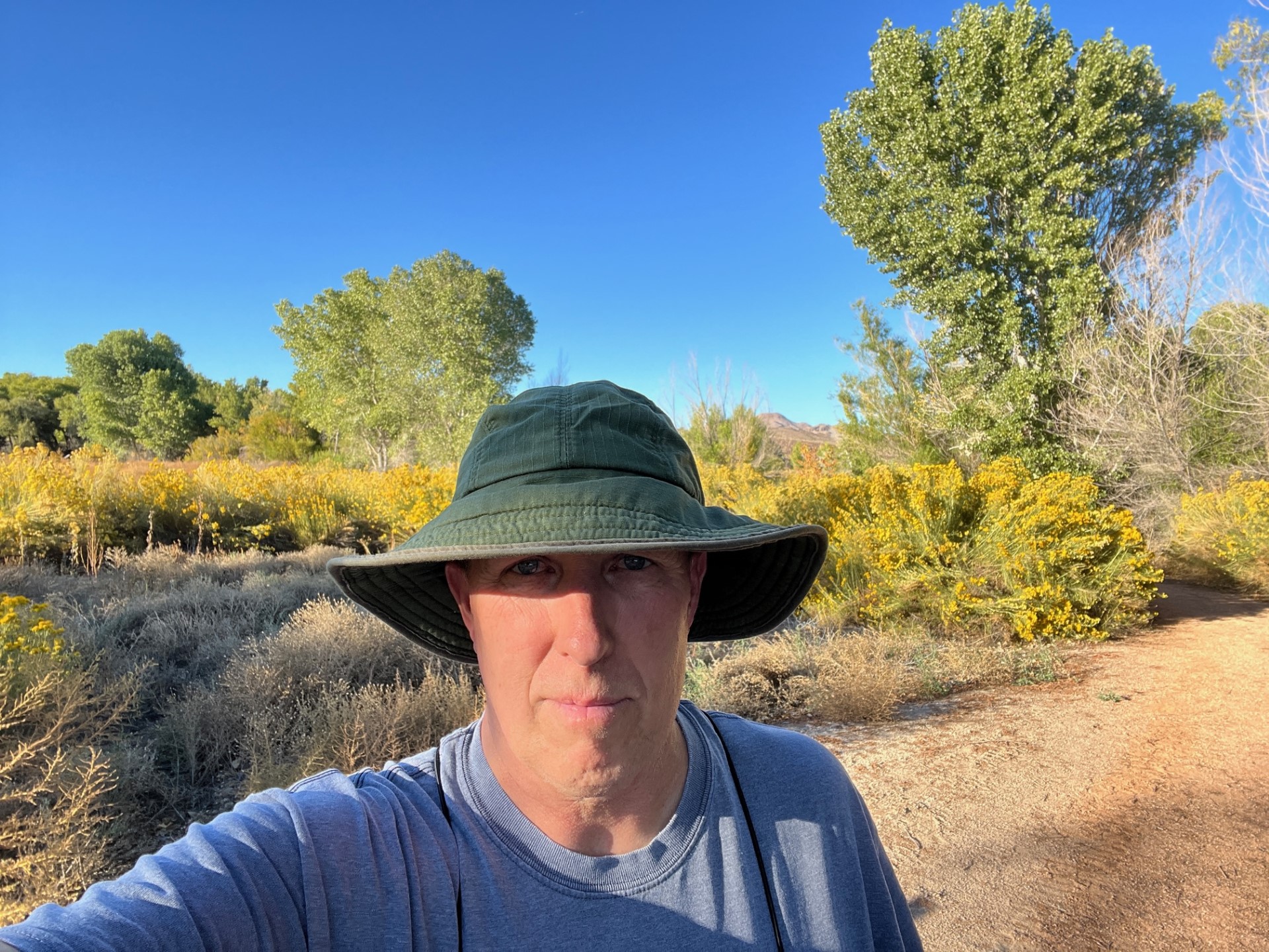 Daryl hiking in beautiful sunny southern Nevada